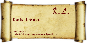 Koda Laura névjegykártya